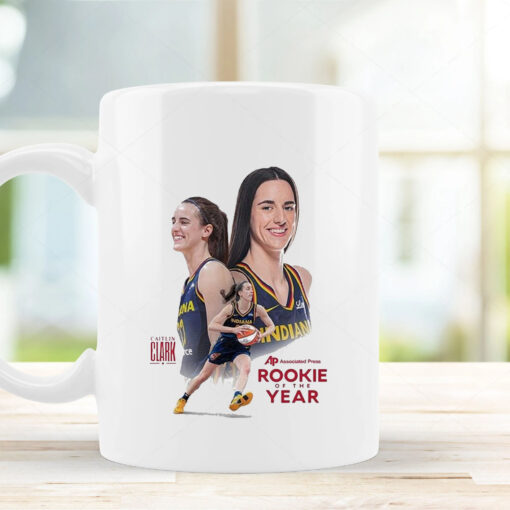 Official Caitlin Clark Indiana Fever WNBA 2024 The Unanimous Associated Press Rookie Of The Year Mug