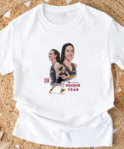 Official Caitlin Clark Indiana Fever WNBA 2024 The Unanimous Associated Press Rookie Of The Year T-Shirt3