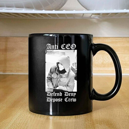 Official Free Luigi Mangione Anti CEO Defend Deny Depose Crew Mug Coffee