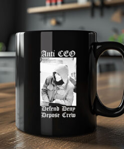 Official Free Luigi Mangione Anti CEO Defend Deny Depose Crew Mug Coffee