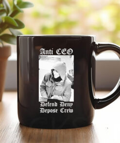 Official Free Luigi Mangione Anti CEO Defend Deny Depose Crew Mug Coffee