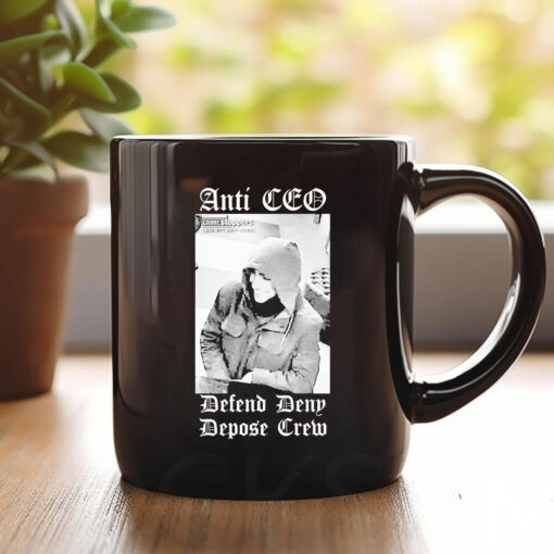 Official Free Luigi Mangione Anti CEO Defend Deny Depose Crew Mug Coffee