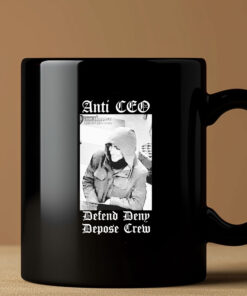 Official Free Luigi Mangione Anti CEO Defend Deny Depose Crew Mug Coffee