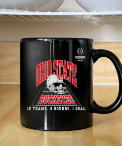 Ohio State Buckeyes College Football Playoff 12 Teams 4 Rounds 1 Goal Mug