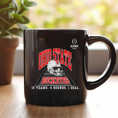 Ohio State Buckeyes College Football Playoff 12 Teams 4 Rounds 1 Goal Mug1