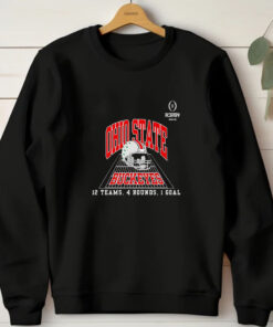 Ohio State Buckeyes College Football Playoff 12 Teams 4 Rounds 1 Goal T-shirt1