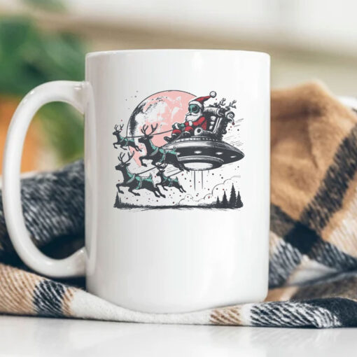 Retro Alien Santa Mug Coffee