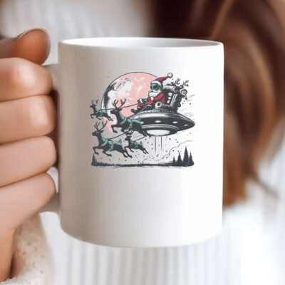 Retro Alien Santa Mug Coffee