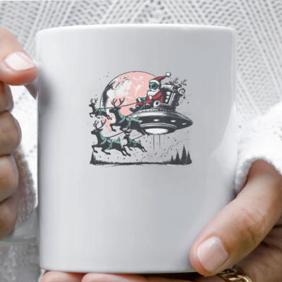 Retro Alien Santa Mug Coffee