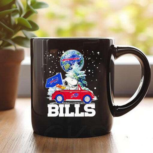 Snoopy driving car snow Buffalo Bills Mug 20241