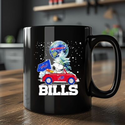 Snoopy driving car snow Buffalo Bills Mug 20242