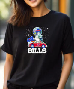 Snoopy driving car snow Buffalo Bills T-shirt 2024