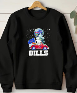 Snoopy driving car snow Buffalo Bills T-shirt 20241