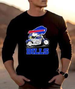 Snoopy riding motorcycle Buffalo Bills T-shirt 20242