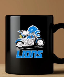 Snoopy riding motorcycle Detroit Lions Mug 20243