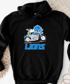 Snoopy riding motorcycle Detroit Lions T-shirt 20243