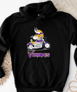 Snoopy riding motorcycle Minnesota Vikings T-shirt 20243