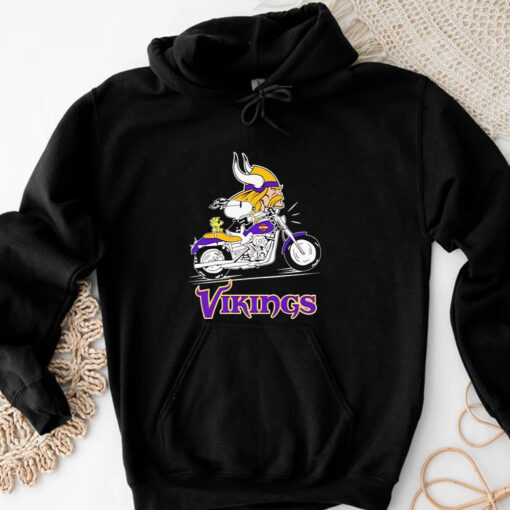 Snoopy riding motorcycle Minnesota Vikings T-shirt 20243