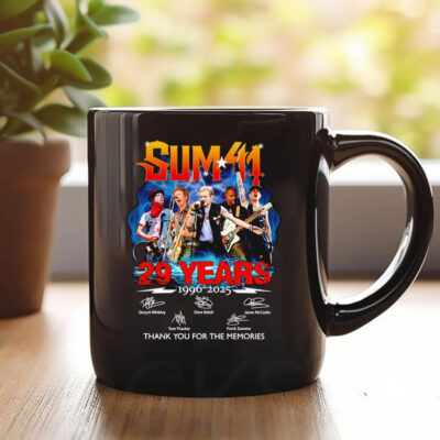 Sum 41 29 years 1996 2025 thank you for the memories Mug 20241