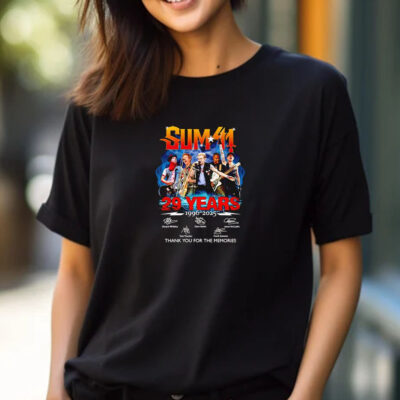 Sum 41 29 years 1996 2025 thank you for the memories T-shirt 2024