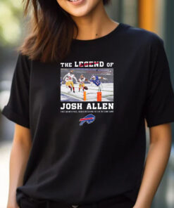 The Legend Of Josh Allen First With Pass Rush And Receiving To’s In The Same Game T-Shirt 2024