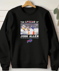 The Legend Of Josh Allen First With Pass Rush And Receiving To’s In The Same Game T-Shirt 20241