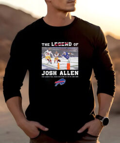 The Legend Of Josh Allen First With Pass Rush And Receiving To’s In The Same Game T-Shirt 20242