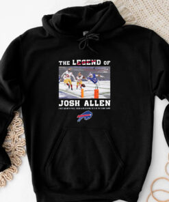 The Legend Of Josh Allen First With Pass Rush And Receiving To’s In The Same Game T-Shirt 20243