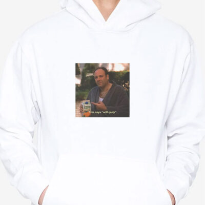 Tony Soprano Graphic T-Shirts, "This Says With Pulp"