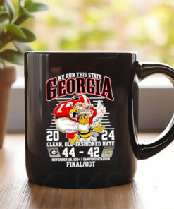 We run this State Georgia 20 24 Yellow Jackets mascot Mug 1