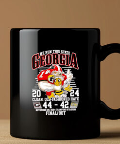 We run this State Georgia 20 24 Yellow Jackets mascot Mug 3