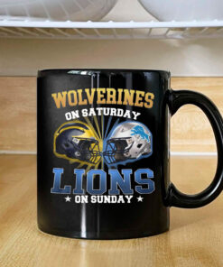 Wolverines On Saturday Lions On Sunday Mug 2024