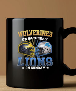 Wolverines On Saturday Lions On Sunday Mug 20243