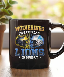 Wolverines On Saturday Lions On Sunday Mug 2024v1