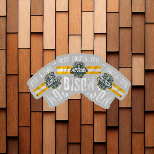 2024 FCS National Champs Logo Stripe Stickers