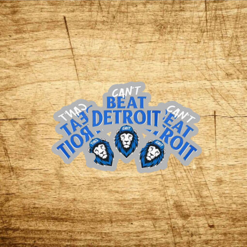 Can't Beat Detroit Grit Detroit Football 2025 Stickers