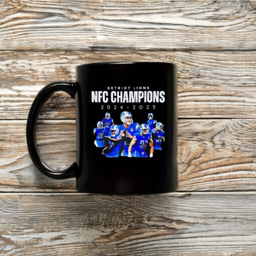 Detroit Lions NFC North Division Champions 2024-2025 Mug Coffee