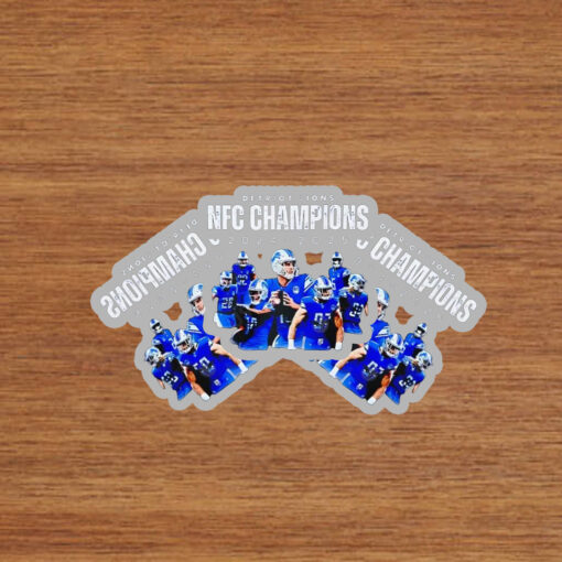 Detroit Lions NFC North Division Champions 2024-2025 Stickers