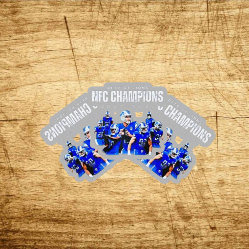 Detroit Lions NFC North Division Champions 2024-2025 Stickers