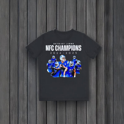 Detroit Lions NFC North Division Champions 2024-2025 T-shirts