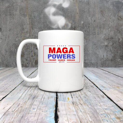 Hulk Hogan wearing Maga Powers Trump Vance Hogan 2025 Mug Coffee