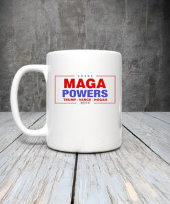 Hulk Hogan wearing Maga Powers Trump Vance Hogan 2025 Mug Coffee