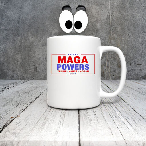 Hulk Hogan wearing Maga Powers Trump Vance Hogan 2025 Mug Coffee