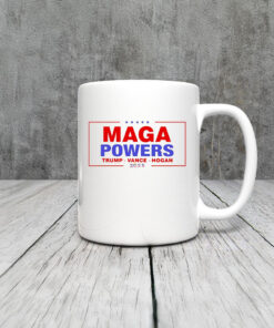 Hulk Hogan wearing Maga Powers Trump Vance Hogan 2025 Mug Coffee