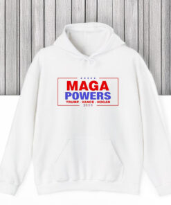 Hulk Hogan wearing Maga Powers Trump Vance Hogan T-shirts