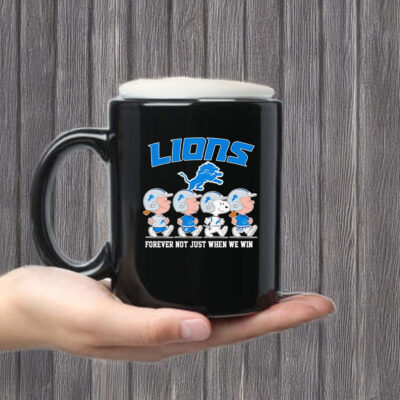 The Peanuts Detroit Lions forever not just when we win Mug Coffee