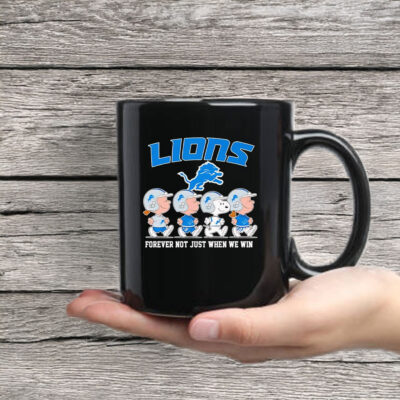 The Peanuts Detroit Lions forever not just when we win Mug Coffee