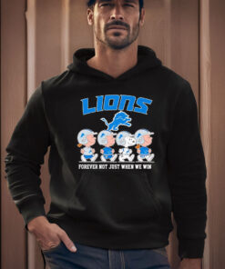 The Peanuts Detroit Lions forever not just when we win T-shirts