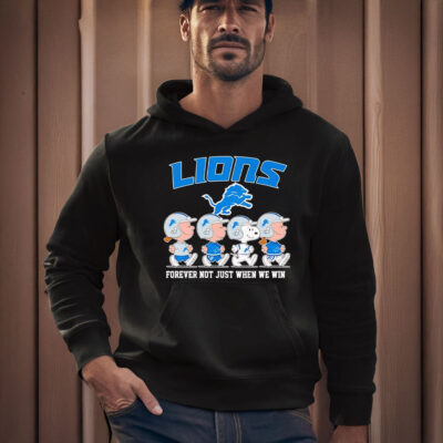 The Peanuts Detroit Lions forever not just when we win T-shirts